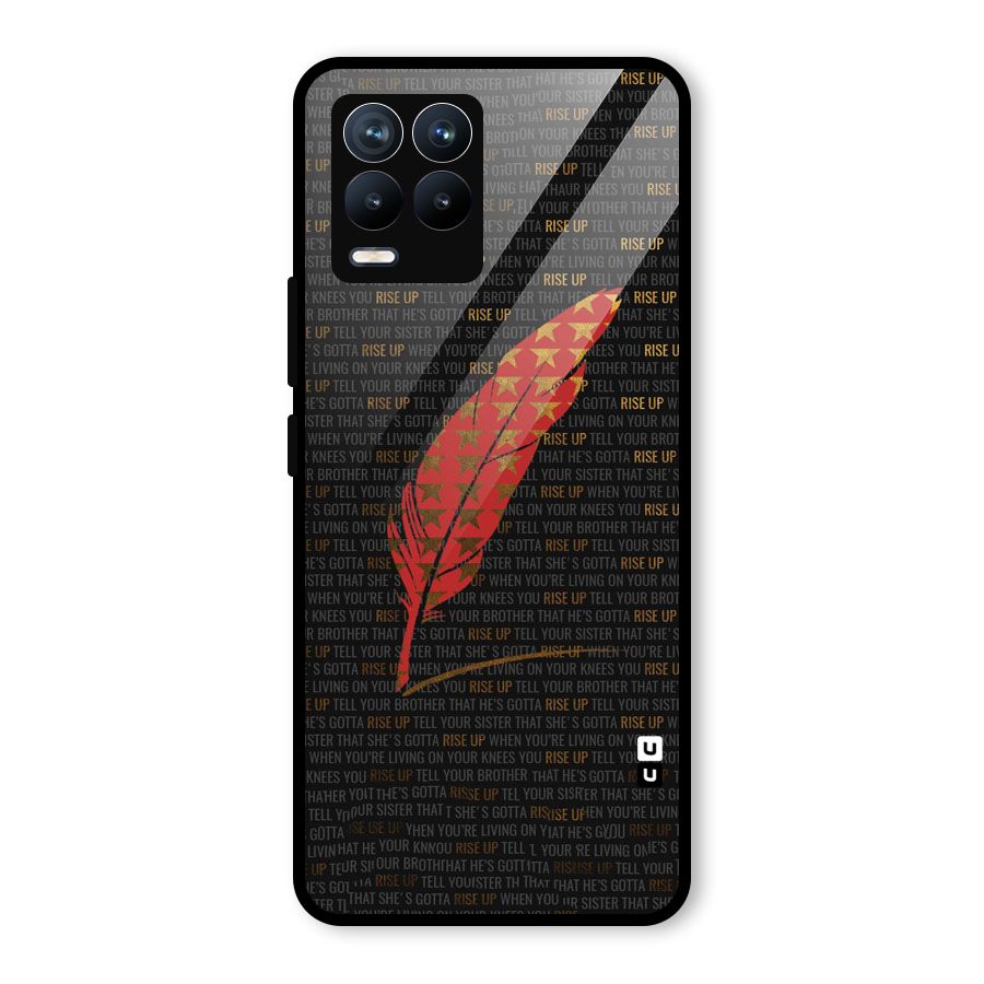 Rise Up Feather Glass Back Case for Realme 8 Pro