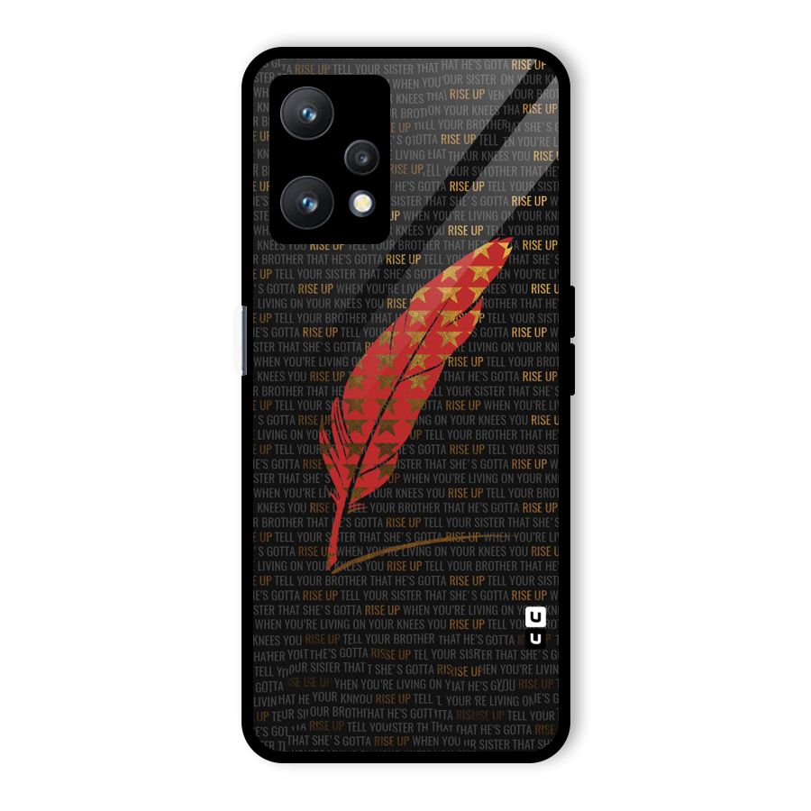 Rise Up Feather Glass Back Case for Realme 9 Pro 5G