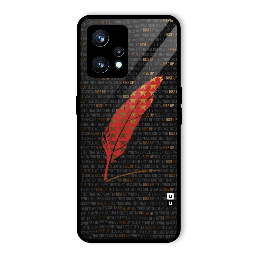 Rise Up Feather Glass Back Case for Realme 9 Pro Plus 5G