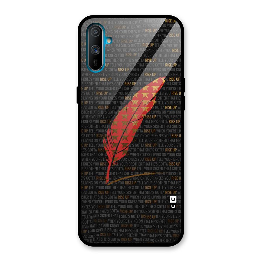 Rise Up Feather Glass Back Case for Realme C3