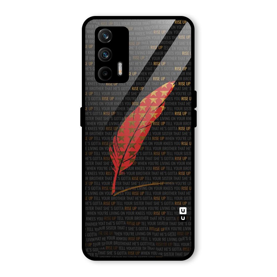 Rise Up Feather Glass Back Case for Realme GT 5G