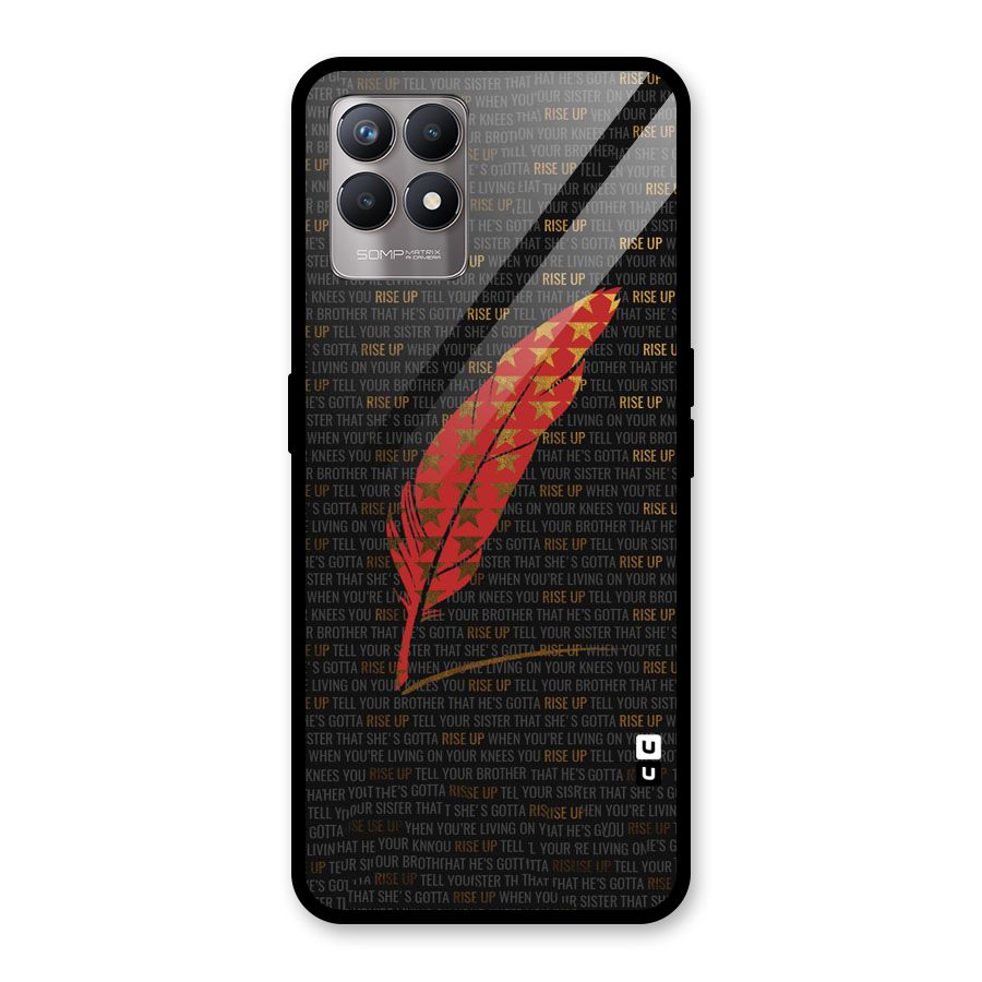 Rise Up Feather Glass Back Case for Realme Narzo 50