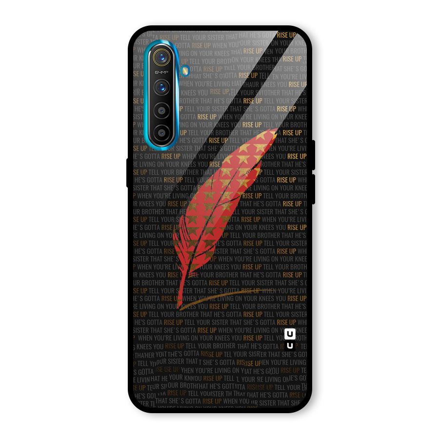 Rise Up Feather Glass Back Case for Realme X2