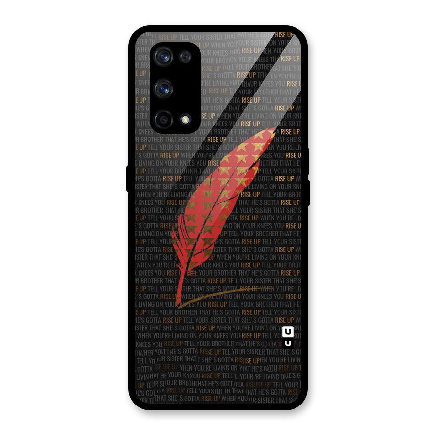 Rise Up Feather Glass Back Case for Realme X7 Pro