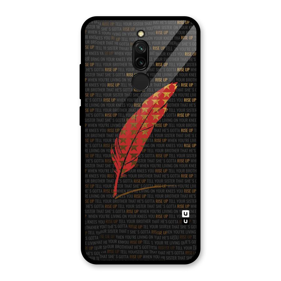 Rise Up Feather Glass Back Case for Redmi 8