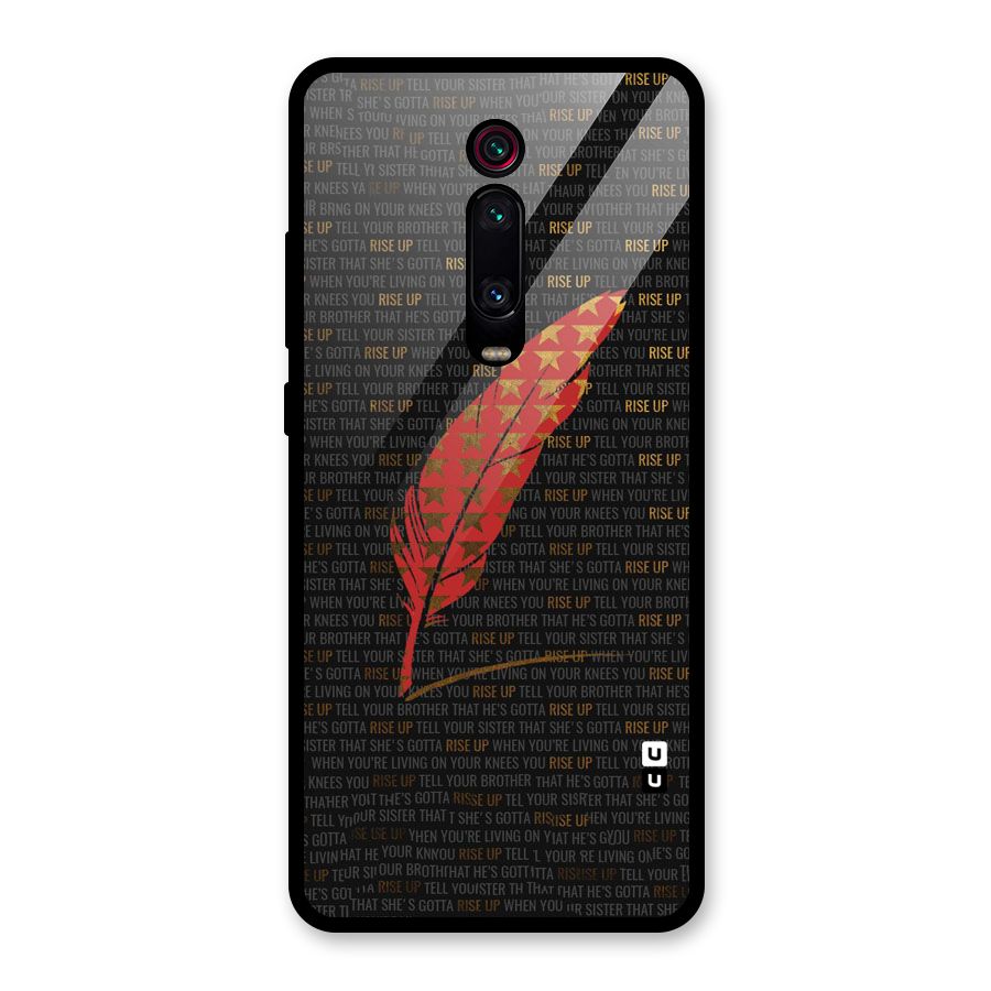 Rise Up Feather Glass Back Case for Redmi K20 Pro