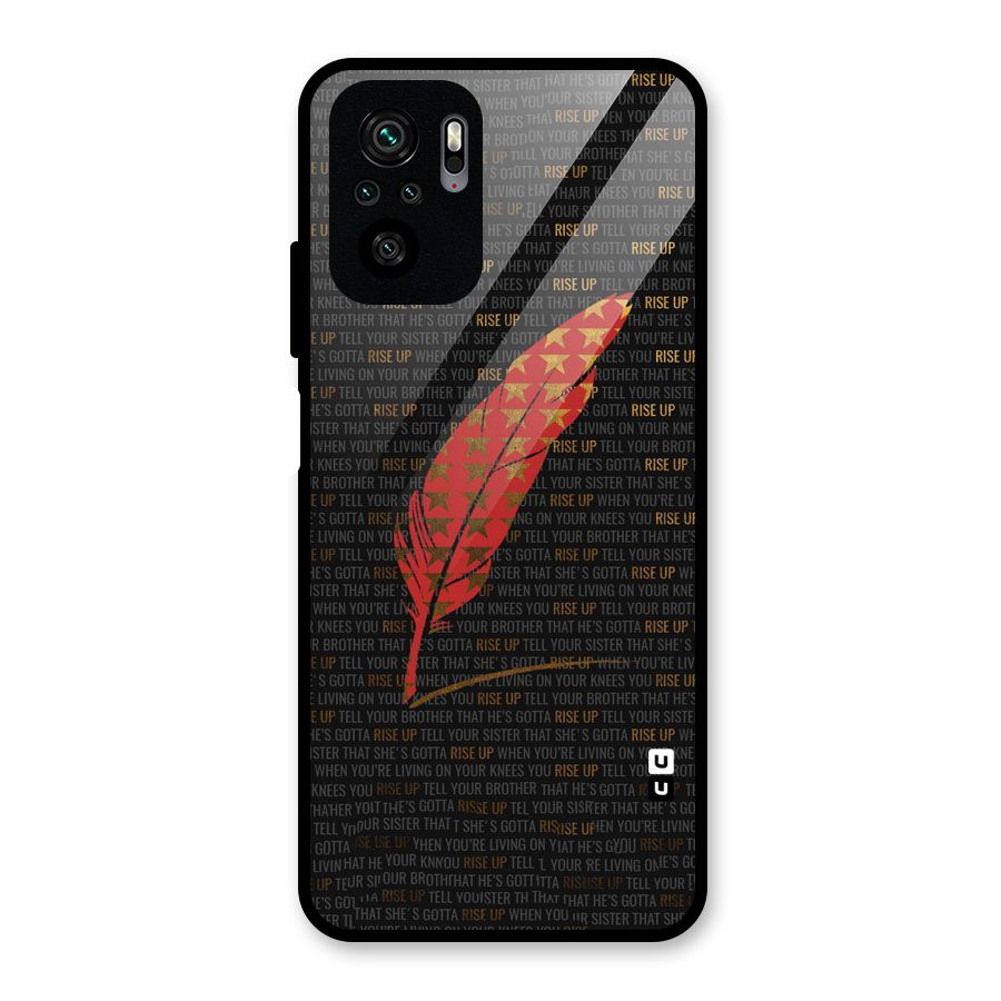 Rise Up Feather Glass Back Case for Redmi Note 10S