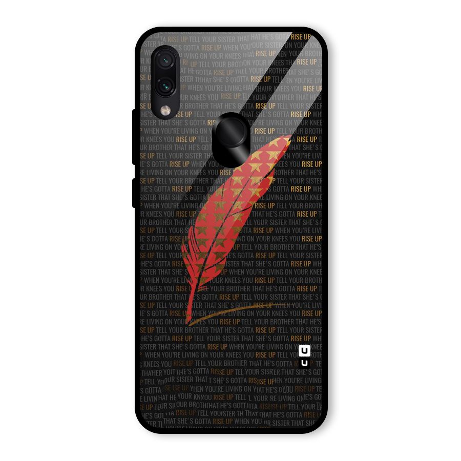 Rise Up Feather Glass Back Case for Redmi Note 7