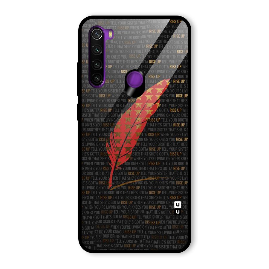 Rise Up Feather Glass Back Case for Redmi Note 8
