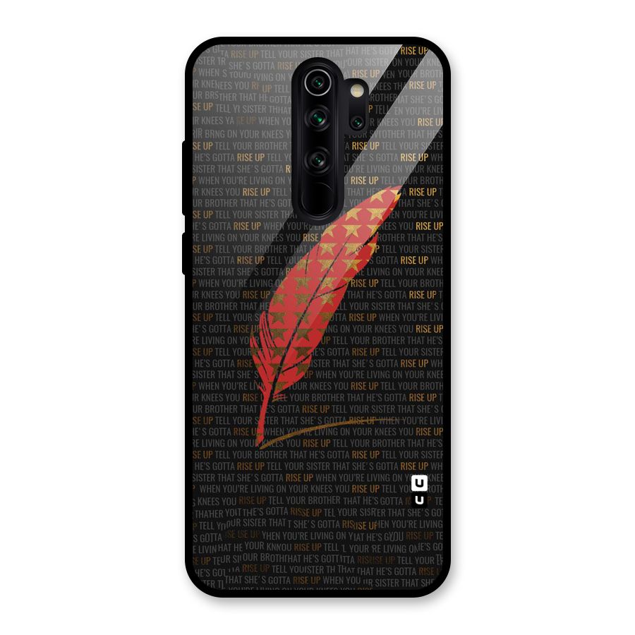 Rise Up Feather Glass Back Case for Redmi Note 8 Pro
