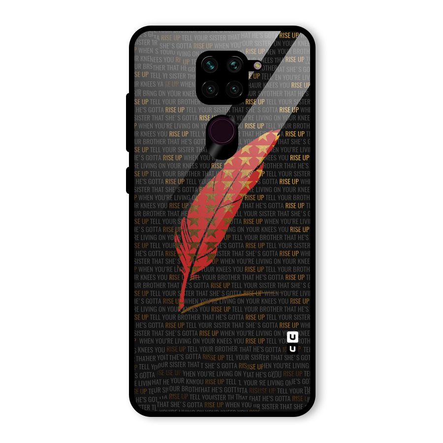 Rise Up Feather Glass Back Case for Redmi Note 9