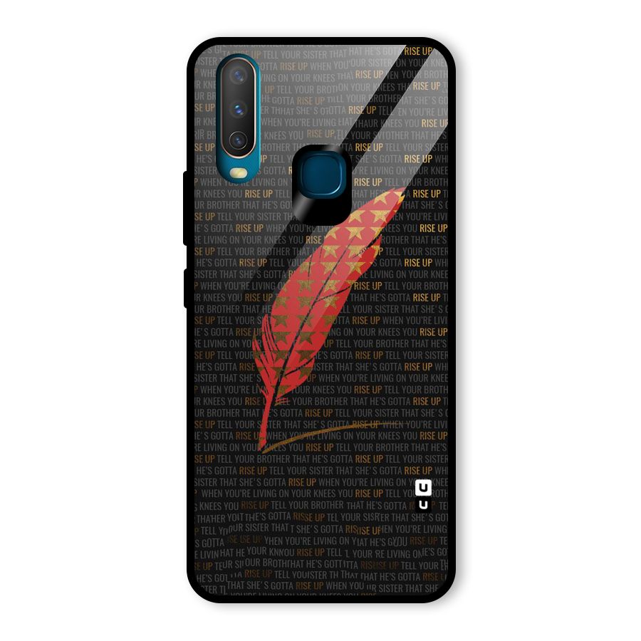 Rise Up Feather Glass Back Case for Vivo U10