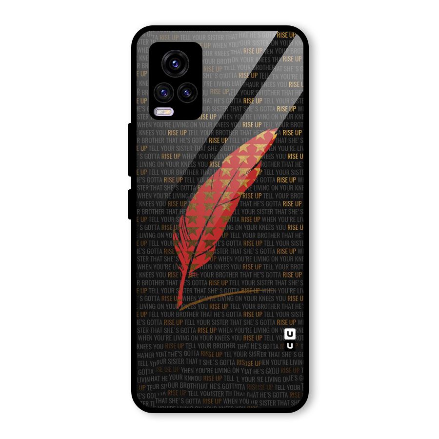 Rise Up Feather Glass Back Case for Vivo V20