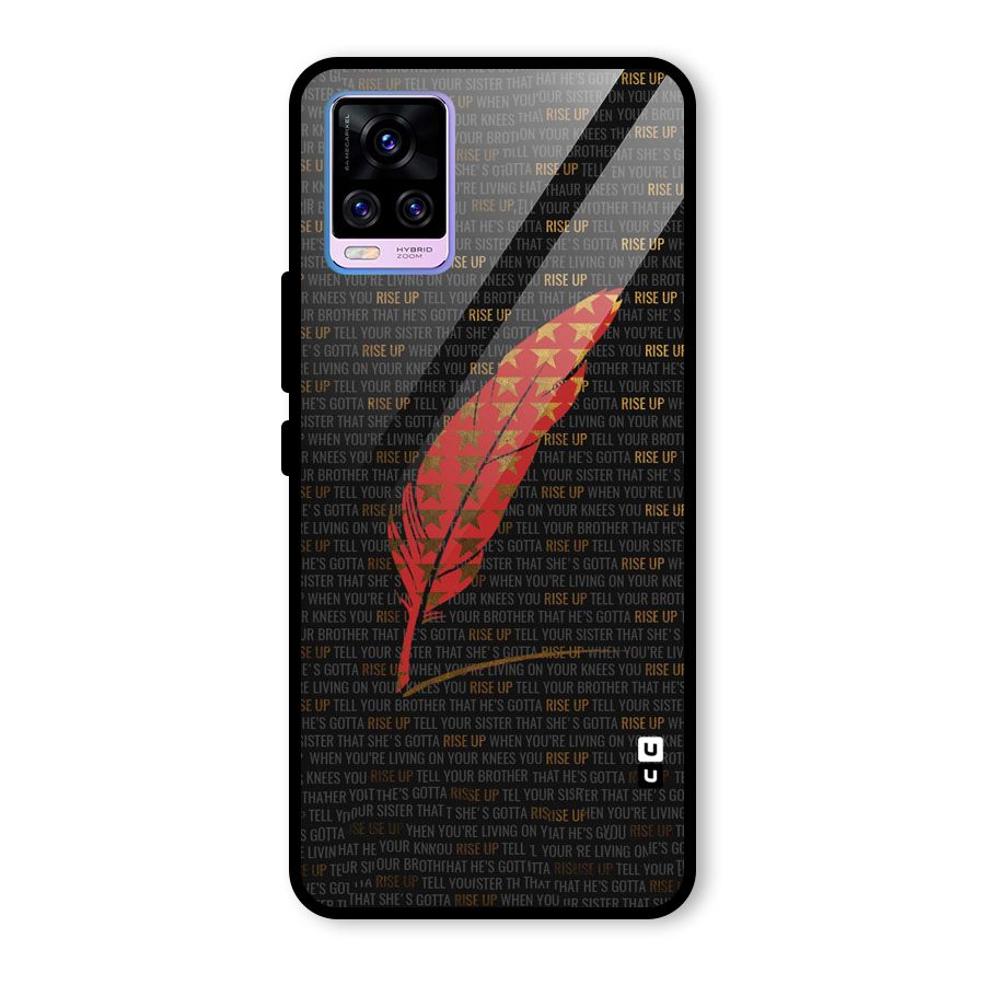 Rise Up Feather Glass Back Case for Vivo V20 Pro