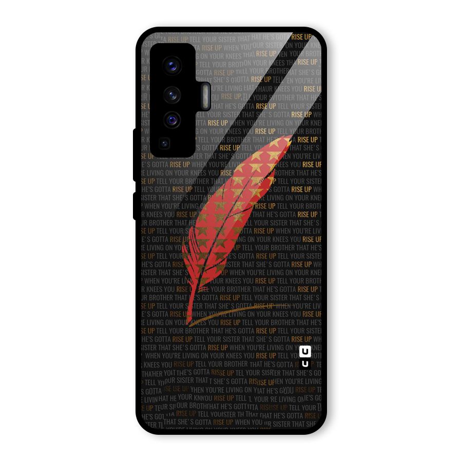 Rise Up Feather Glass Back Case for Vivo X50