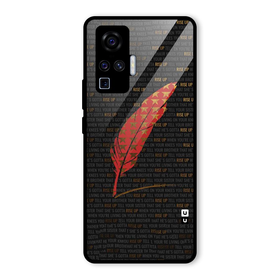 Rise Up Feather Glass Back Case for Vivo X50 Pro