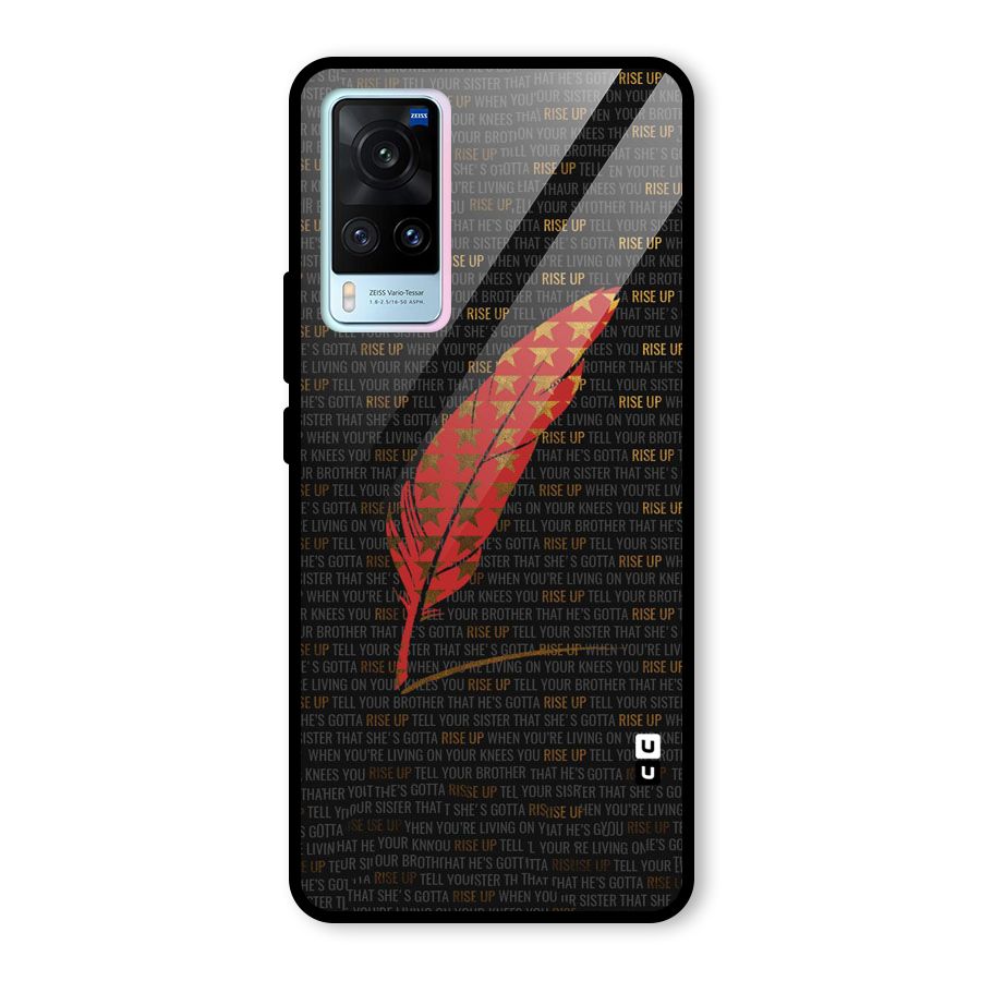 Rise Up Feather Glass Back Case for Vivo X60