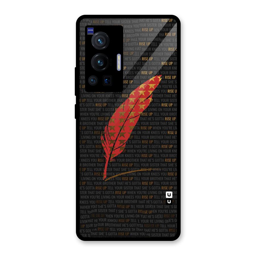 Rise Up Feather Glass Back Case for Vivo X70 Pro