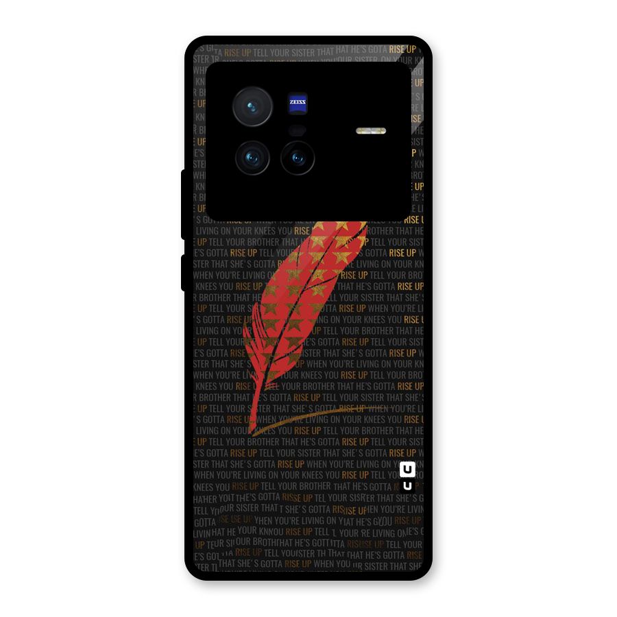 Rise Up Feather Glass Back Case for Vivo X80