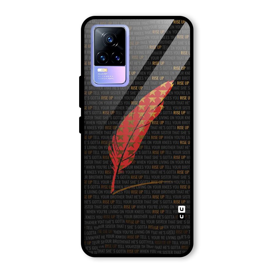 Rise Up Feather Glass Back Case for Vivo Y73