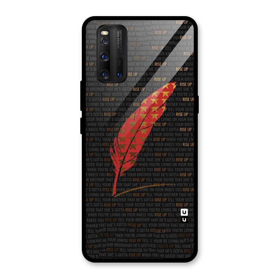 Rise Up Feather Glass Back Case for Vivo iQOO 3
