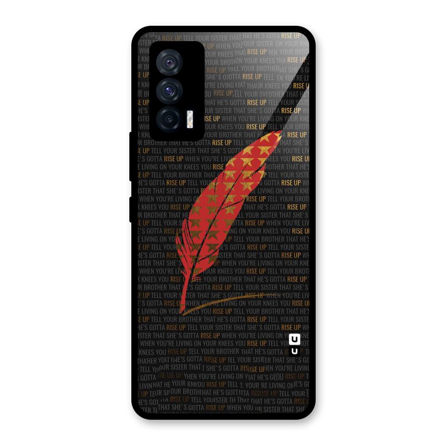 Rise Up Feather Glass Back Case for Vivo iQOO 7 5G