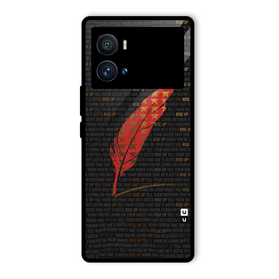 Rise Up Feather Glass Back Case for Vivo iQOO 9 Pro