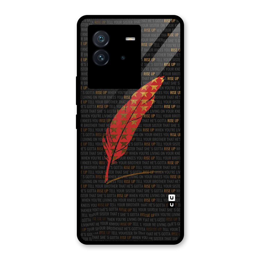 Rise Up Feather Glass Back Case for Vivo iQOO Neo 6 5G