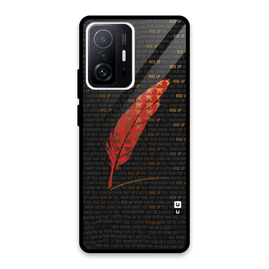 Rise Up Feather Glass Back Case for Xiaomi 11T Pro