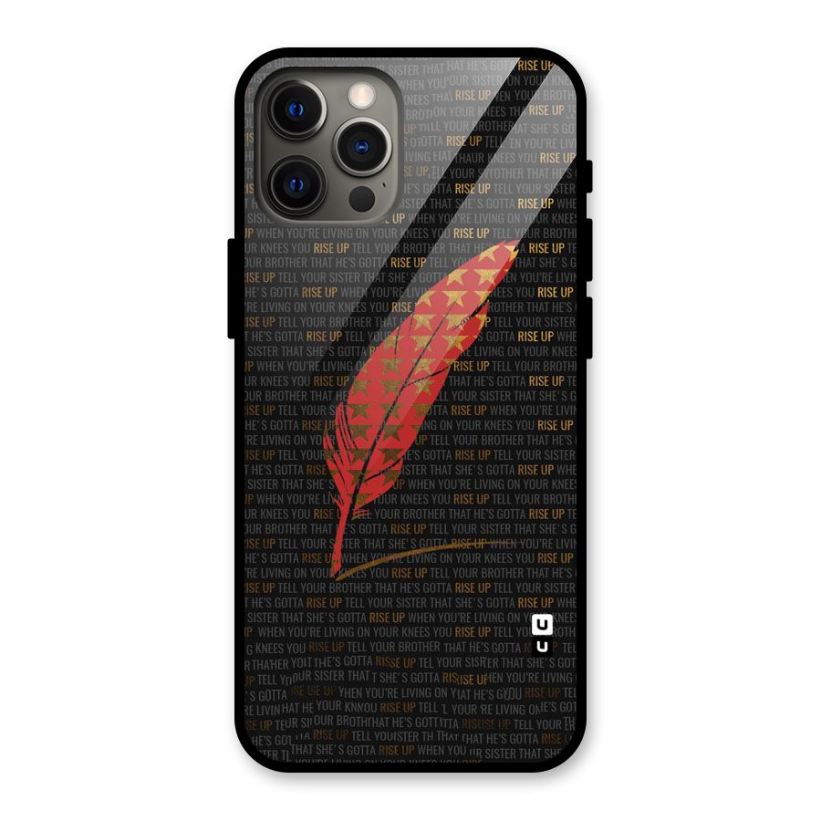 Rise Up Feather Glass Back Case for iPhone 12 Pro Max