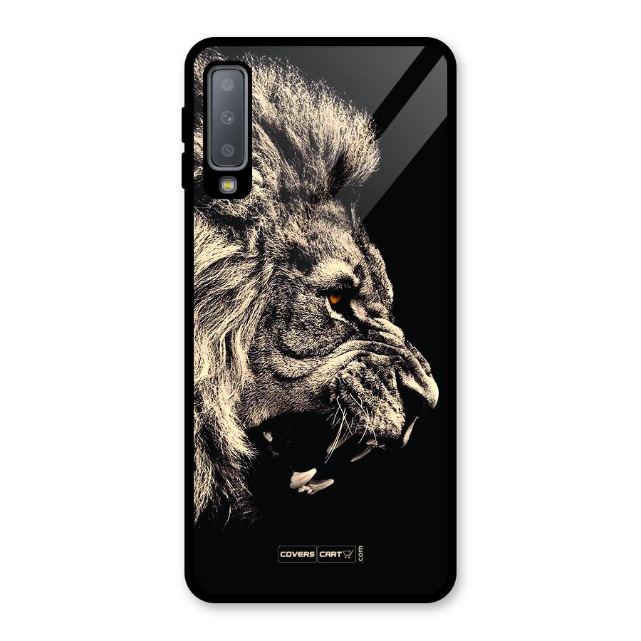 Roaring Lion Glass Back Case for Galaxy A7 (2018)
