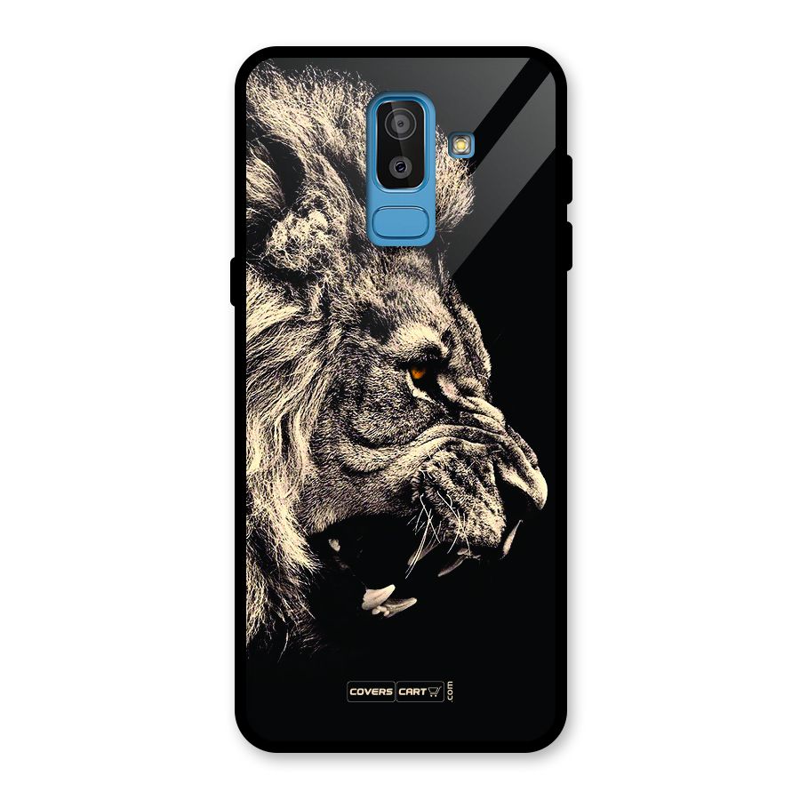 Roaring Lion Glass Back Case for Galaxy J8