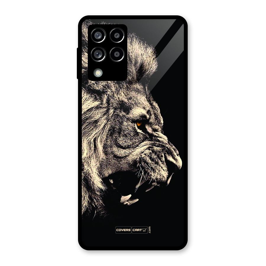 Roaring Lion Glass Back Case for Galaxy M53 5G