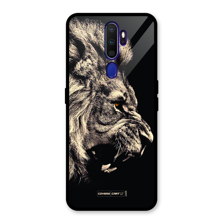Roaring Lion Glass Back Case for Oppo A9 (2020)