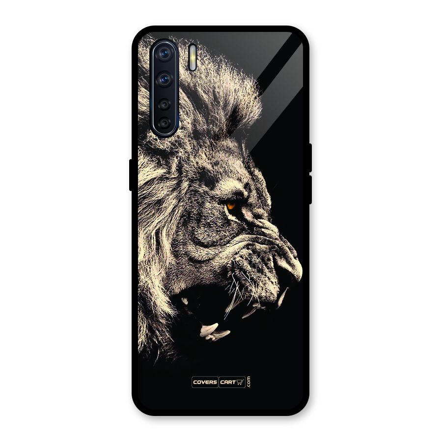 Roaring Lion Glass Back Case for Oppo F15