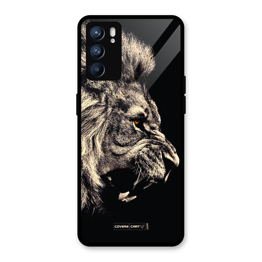 Roaring Lion Glass Back Case for Oppo Reno6 5G