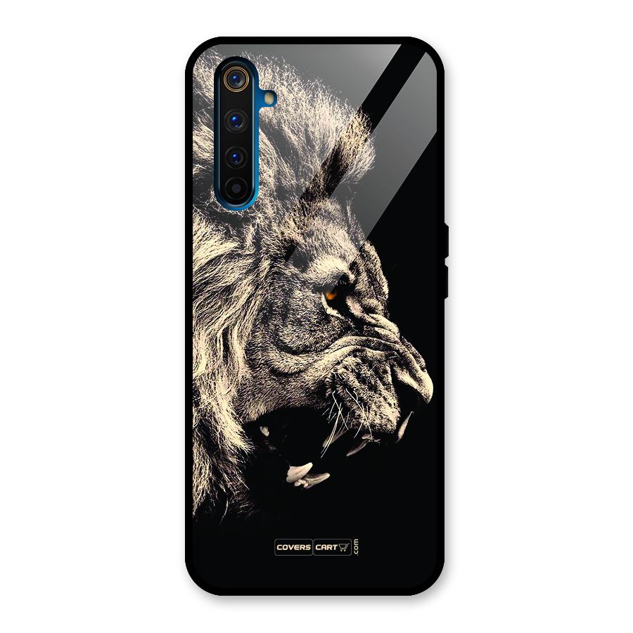 Roaring Lion Glass Back Case for Realme 6 Pro