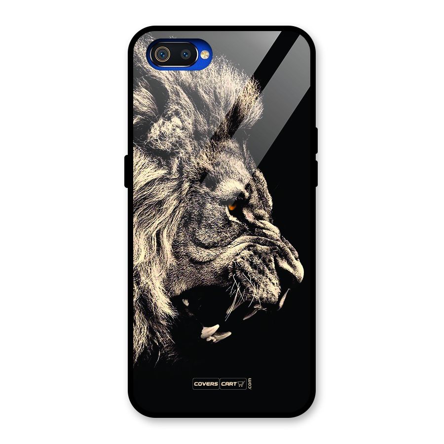 Roaring Lion Glass Back Case for Realme C2