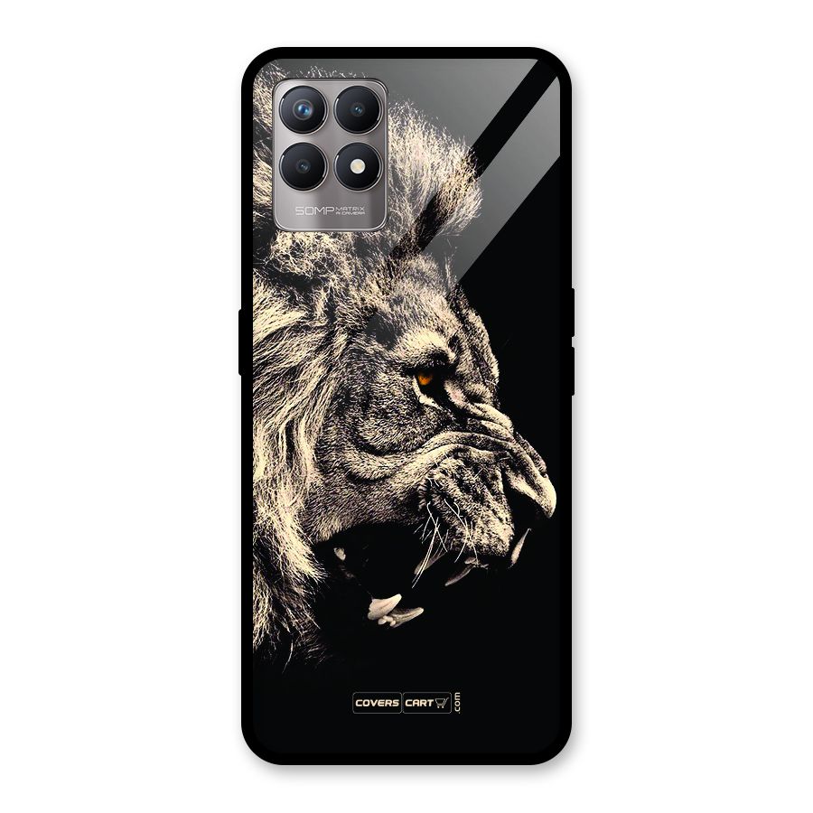 Roaring Lion Glass Back Case for Realme Narzo 50