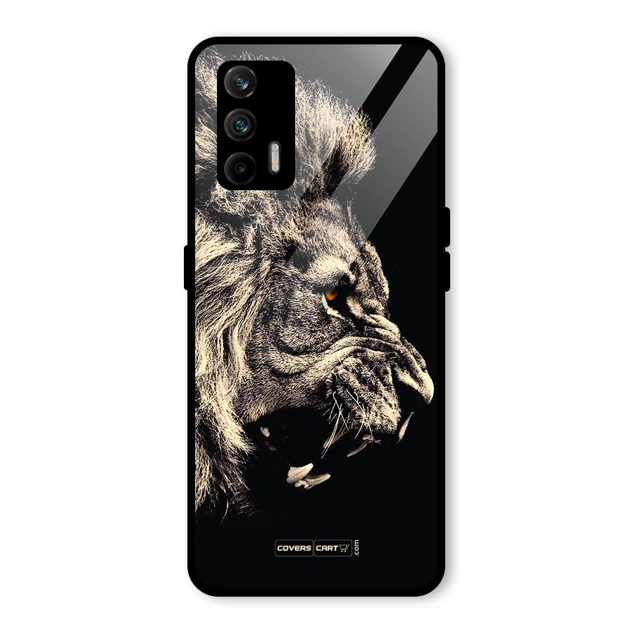 Roaring Lion Glass Back Case for Realme X7 Max