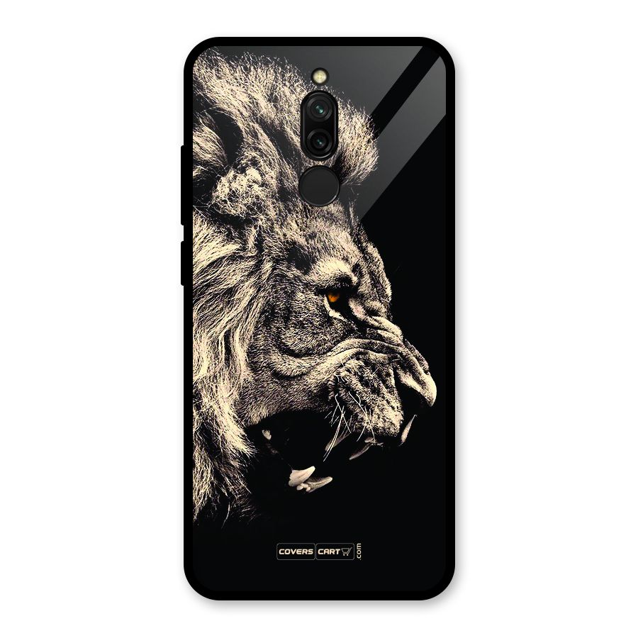 Roaring Lion Glass Back Case for Redmi 8