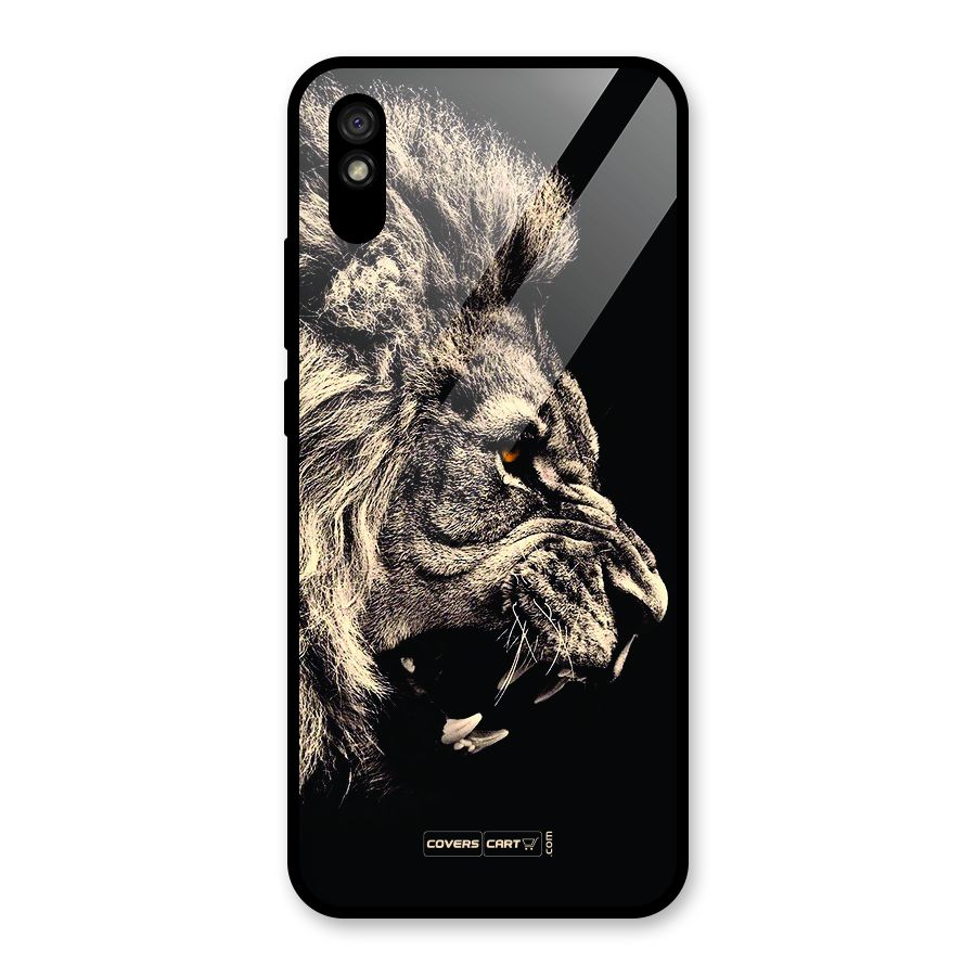 Roaring Lion Glass Back Case for Redmi 9i