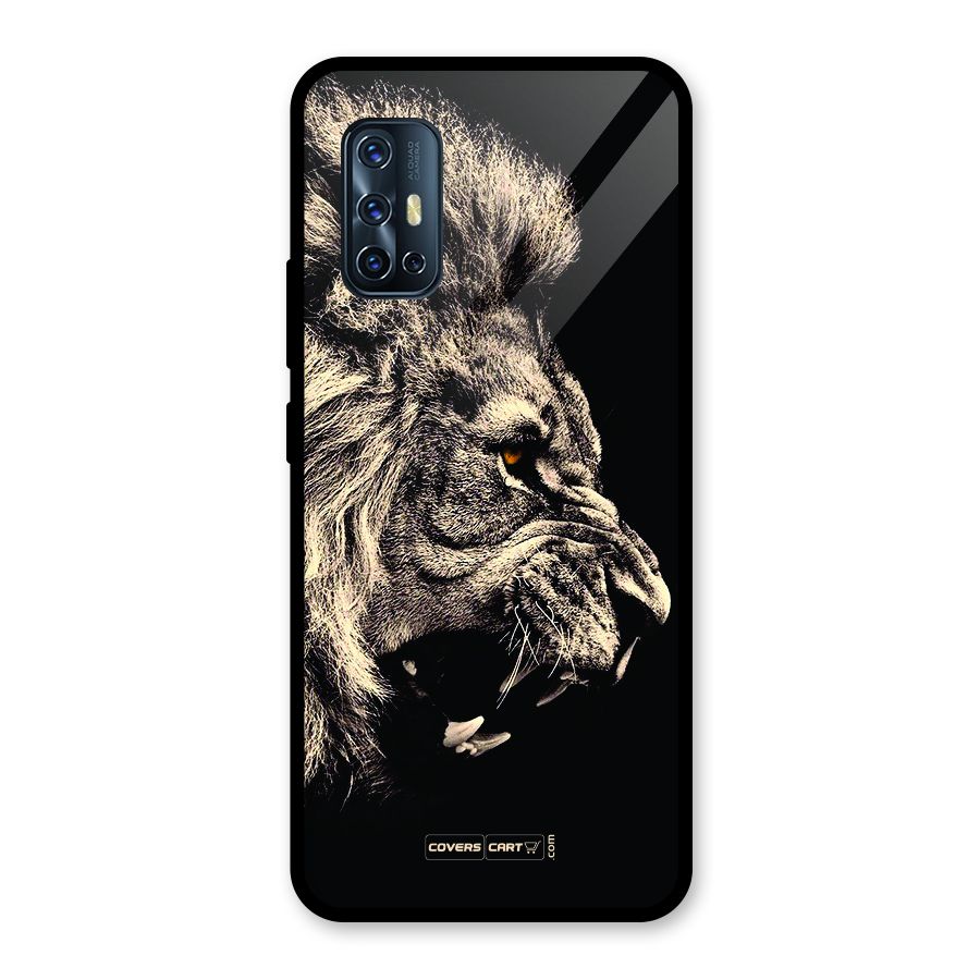 Roaring Lion Glass Back Case for Vivo V17