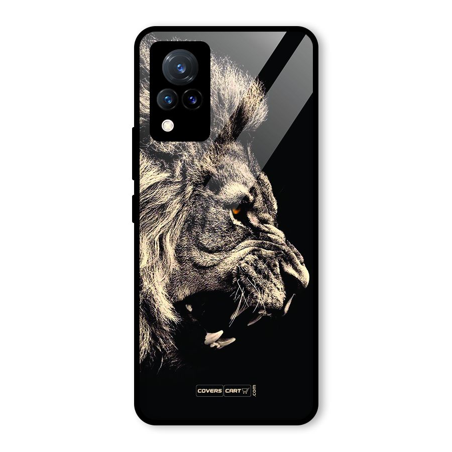 Roaring Lion Glass Back Case for Vivo V21 5G