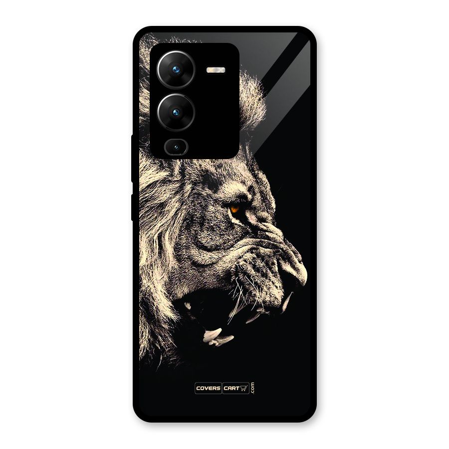 Roaring Lion Glass Back Case for Vivo V25 Pro
