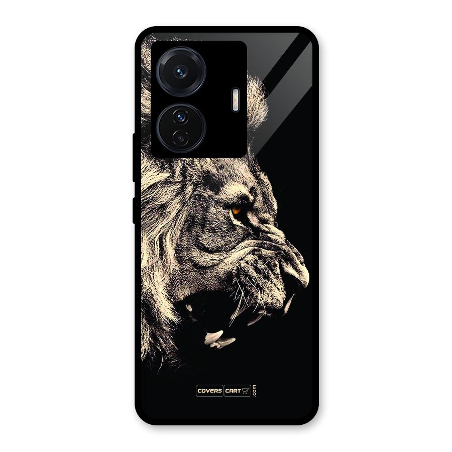 Roaring Lion Glass Back Case for Vivo iQOO Z6 Pro