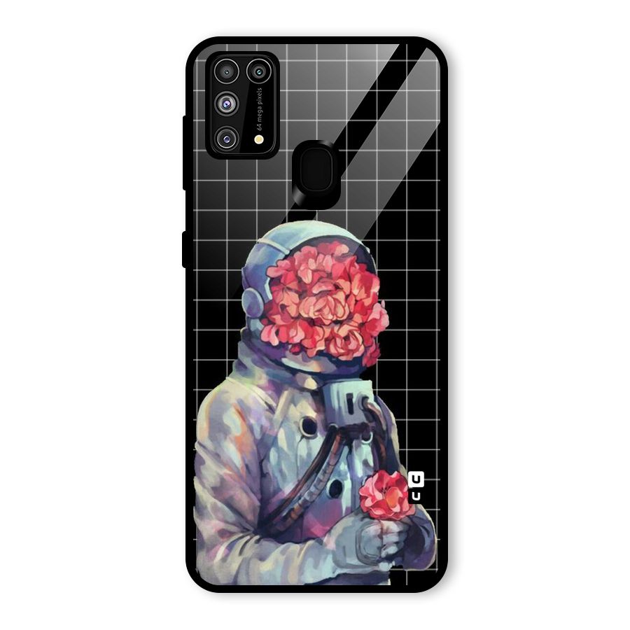 Robot Rose Glass Back Case for Galaxy F41