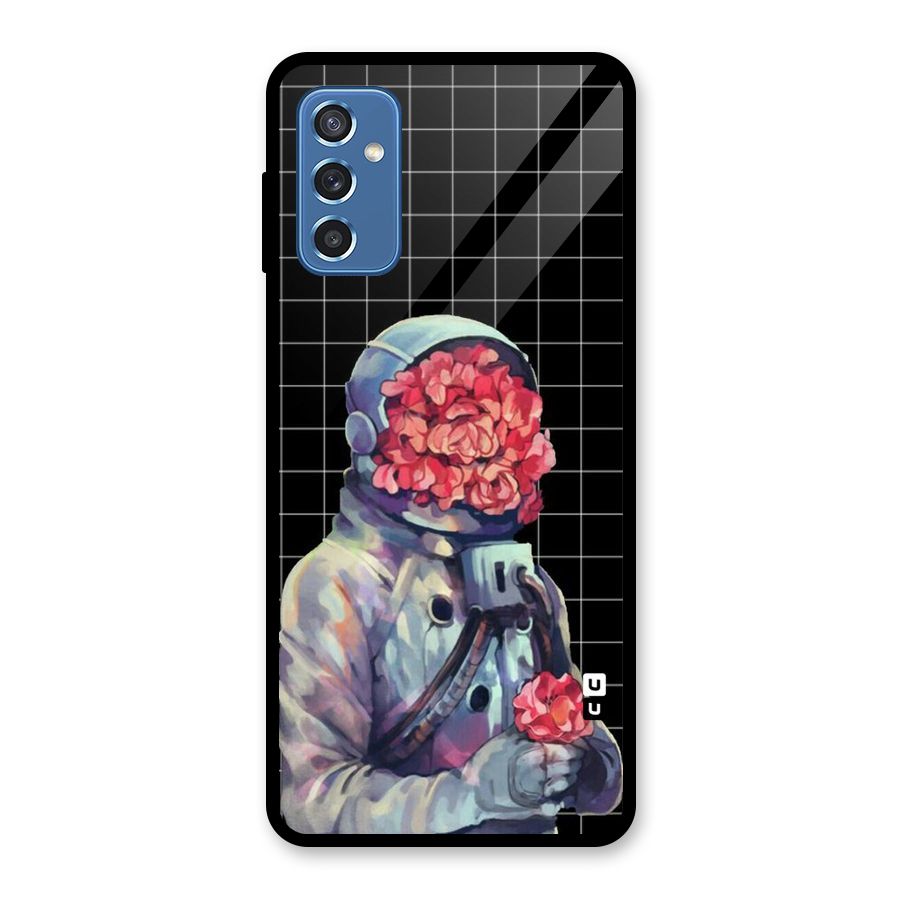 Robot Rose Glass Back Case for Galaxy M52 5G