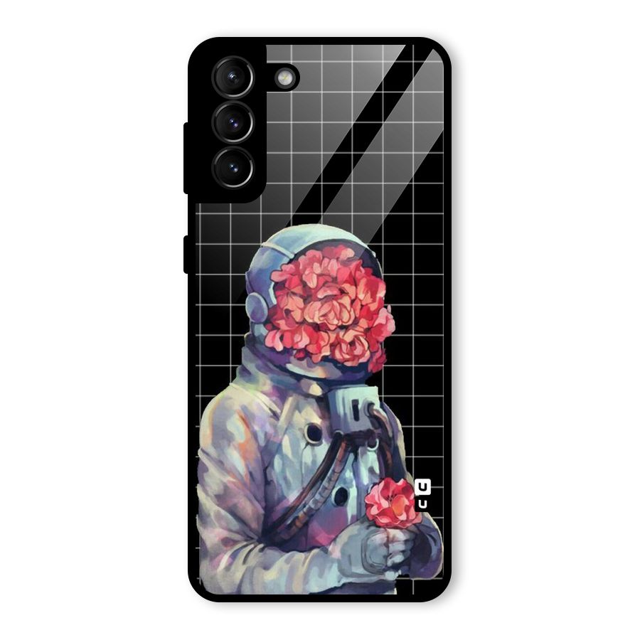 Robot Rose Glass Back Case for Galaxy S21 Plus