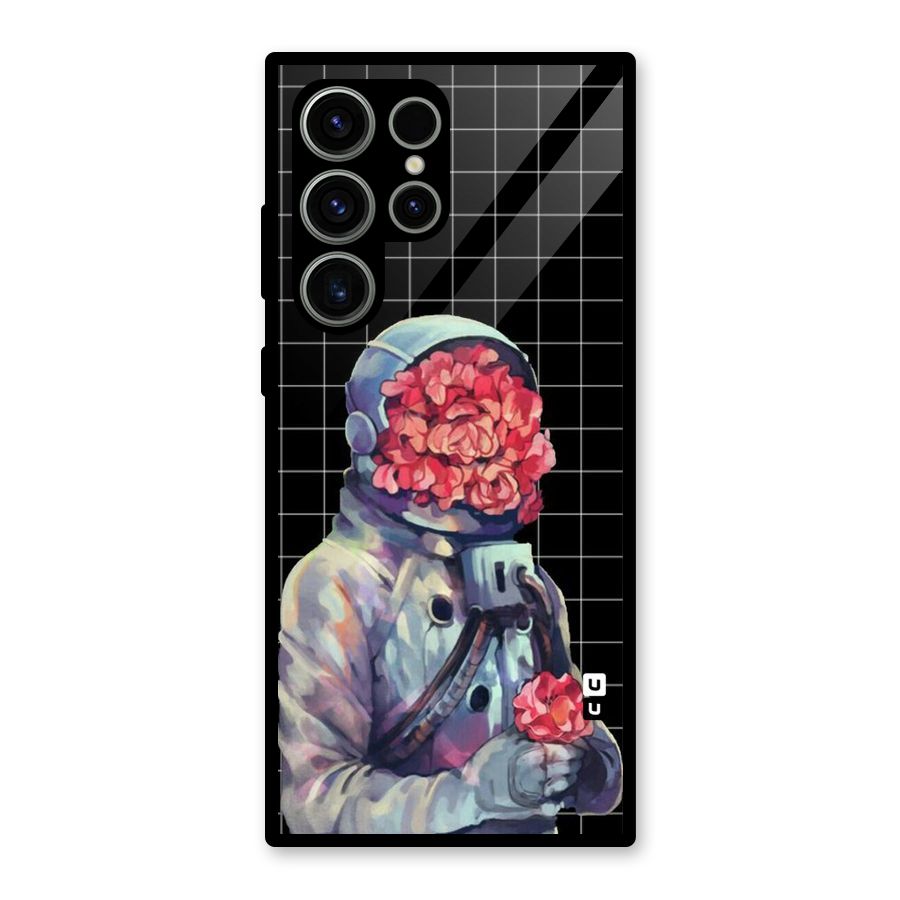 Robot Rose Glass Back Case for Galaxy S23 Ultra